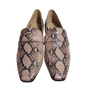 Naturalizer Cicero Womens 8.5 M Nude Snake Low Heel Slip On Loafers NIB YO5